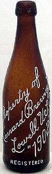 HARVARD BREWING COMPANY EMBOSSED BEER BOTTLE