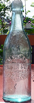 M. HURLEY ELDRIDGE LAGER EMBOSSED BEER BOTTLE