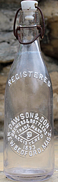 DAWSON & SON BREWERS & BOTTLERS EMBOSSED BEER BOTTLE