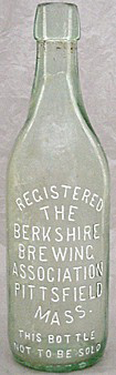 THE BERKSHIRE BREWING ASSOCIATION EMBOSSED BEER BOTTLE