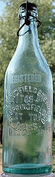 SPRINGFIELD BREWING COMPANY EMBOSSED BEER BOTTLE