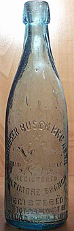 ANHEUSER BUSCH BREWING ASSOCIATION EMBOSSED BEER BOTTLE