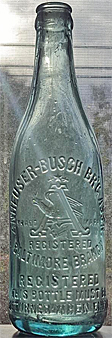 ANHEUSER BUSCH BREWING ASSOCIATION EMBOSSED BEER BOTTLE