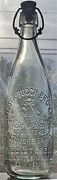 ANHEUSER BUSCH BREWING ASSOCIATION EMBOSSED BEER BOTTLE