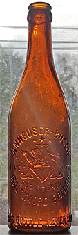 ANHEUSER BUSCH BREWING ASSOCIATION EMBOSSED BEER BOTTLE