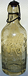 BALTIMORE-BERLINER WEISS BEER BREWING COMPANY EMBOSSED BEER BOTTLE