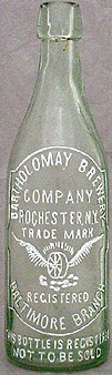 BARTHOLOMAY BREWERY COMPANY EMBOSSED BEER BOTTLE