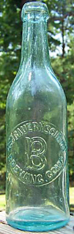 THE GEORGE BAUERNSCHMIDT BREWING COMPANY EMBOSSED BEER BOTTLE