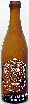 MARYLAND BREWING COMPANY EMBOSSED BEER BOTTLE