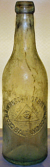 THE GEORGE BAUERNSCHMIDT BREWING COMPANY EMBOSSED BEER BOTTLE