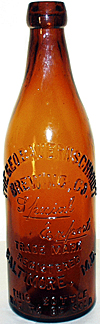 THE GEORGE BAUERNSCHMIDT BREWING COMPANY EMBOSSED BEER BOTTLE