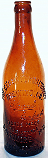 THE GEORGE BAUERNSCHMIDT BREWING COMPANY EMBOSSED BEER BOTTLE