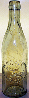 THE GEORGE BAUERNSCHMIDT BREWING COMPANY EMBOSSED BEER BOTTLE