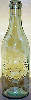 THE GEORGE BAUERNSCHMIDT BREWING COMPANY EMBOSSED BEER BOTTLE