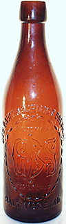 THE GEORGE BAUERNSCHMIDT BREWING COMPANY EMBOSSED BEER BOTTLE