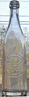 THE GEORGE BAUERNSCHMIDT BREWING COMPANY EMBOSSED BEER BOTTLE
