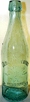 THE BERGER BREWERY EMBOSSED BEER BOTTLE