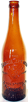 THE BERGER BREWERY EMBOSSED BEER BOTTLE