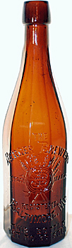 THE BERGER BREWERY EMBOSSED BEER BOTTLE