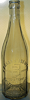 THE BERGER BREWERY EMBOSSED BEER BOTTLE