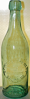 THE BERGER BREWERY EMBOSSED BEER BOTTLE