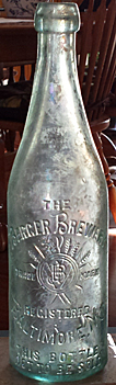 THE BERGER BREWERY EMBOSSED BEER BOTTLE