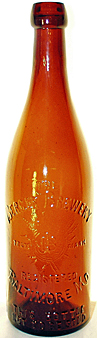 THE BERGER BREWERY EMBOSSED BEER BOTTLE