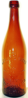 THE BERGER BREWERY EMBOSSED BEER BOTTLE