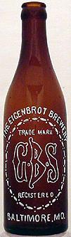 THE EIGENBROT BREWERY EMBOSSED BEER BOTTLE