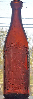 THE EIGENBROT BREWERY EMBOSSED BEER BOTTLE