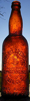 GERMANIA BREWING COMPANY EMBOSSED BEER BOTTLE