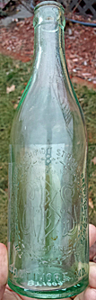 THE GOTTLIEB BAUERNSCHMIDT STRAUS BREWING COMPANY EMBOSSED BEER BOTTLE