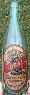 THE GOTTLIEB BAUERNSCHMIDT STRAUS BREWING COMPANY EMBOSSED BEER BOTTLE