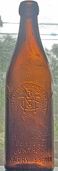 GEORGE GUNTHER'S BREWERY EMBOSSED BEER BOTTLE