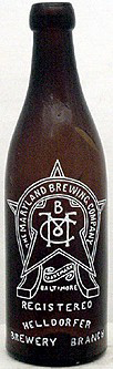 MARYLAND BREWING COMPANY EMBOSSED BEER BOTTLE