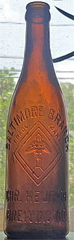 CHR. HEURICH BREWING COMPANY EMBOSSED BEER BOTTLE