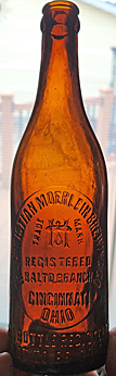 THE CHRISTIAN MOERLEIN BREWING COMPANY EMBOSSED BEER BOTTLE