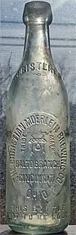 THE CHRISTIAN MOERLEIN BREWING COMPANY EMBOSSED BEER BOTTLE