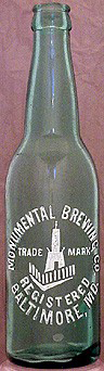 MONUMENTAL BREWING COMPANY EMBOSSED BEER BOTTLE