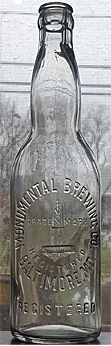 MONUMENTAL BREWING COMPANY EMBOSSED BEER BOTTLE