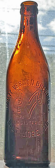 MOUNT VERNON BREWING COMPANY EMBOSSED BEER BOTTLE