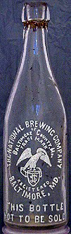 THE NATIONAL BREWING COMPANY EMBOSSED BEER BOTTLE