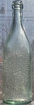 THE NATIONAL BREWING COMPANY EMBOSSED BEER BOTTLE