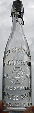 PABST BREWING COMPANY EMBOSSED BEER BOTTLE