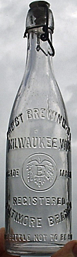 PABST BREWING COMPANY EMBOSSED BEER BOTTLE