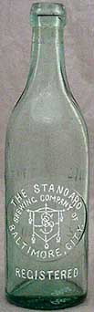 THE STANDARD BREWING COMPANY EMBOSSED BEER BOTTLE