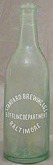 THE STANDARD BREWING COMPANY EMBOSSED BEER BOTTLE