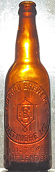 THE STANDARD BREWERY COMPANY EMBOSSED BEER BOTTLE