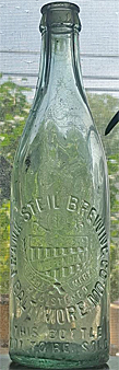 FRANK STEIL BREWING COMPANY EMBOSSED BEER BOTTLE