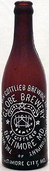 THE WEHR HOBELMANN GOTTLIEB BREWING AND MALTING COMPANY EMBOSSED BEER BOTTLE